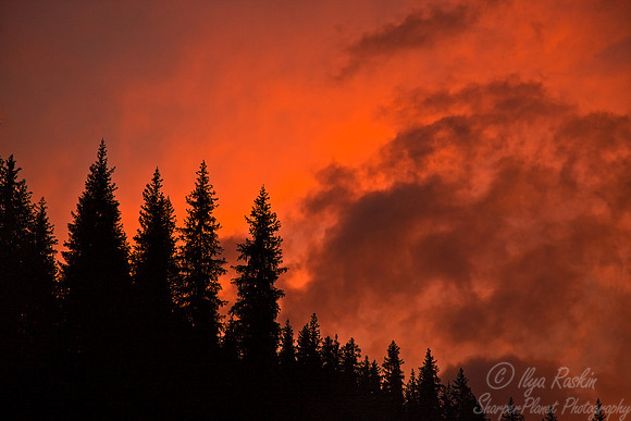 074 Sunset at Kaindy Lake - Kazakhstan